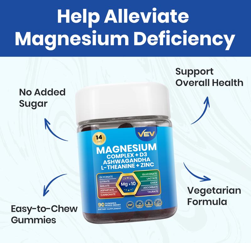 Sunilly Magnesium Glycinate Gummies with Ashwagandha