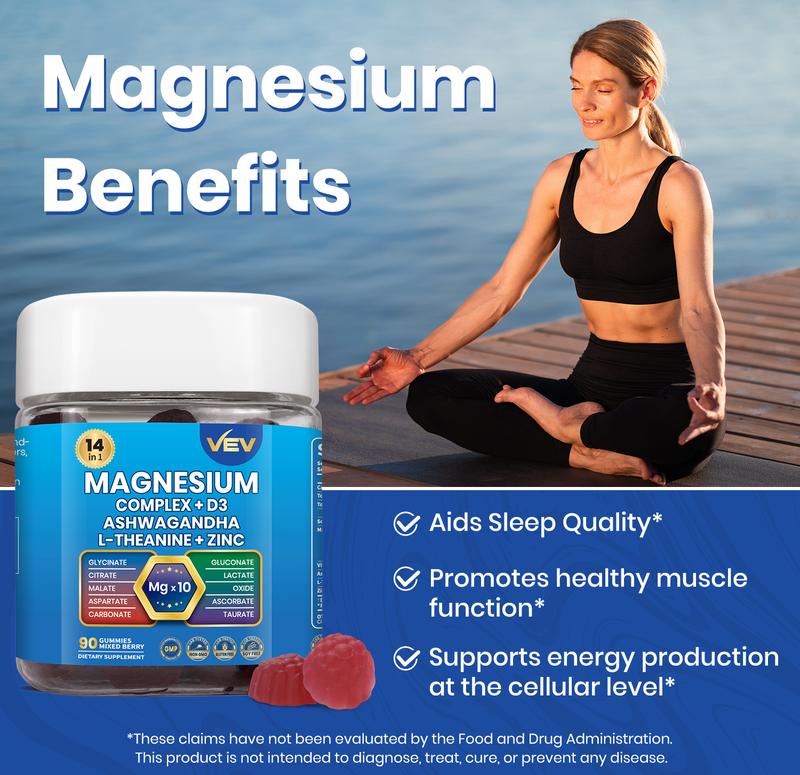 Sunilly Magnesium Glycinate Gummies with Ashwagandha